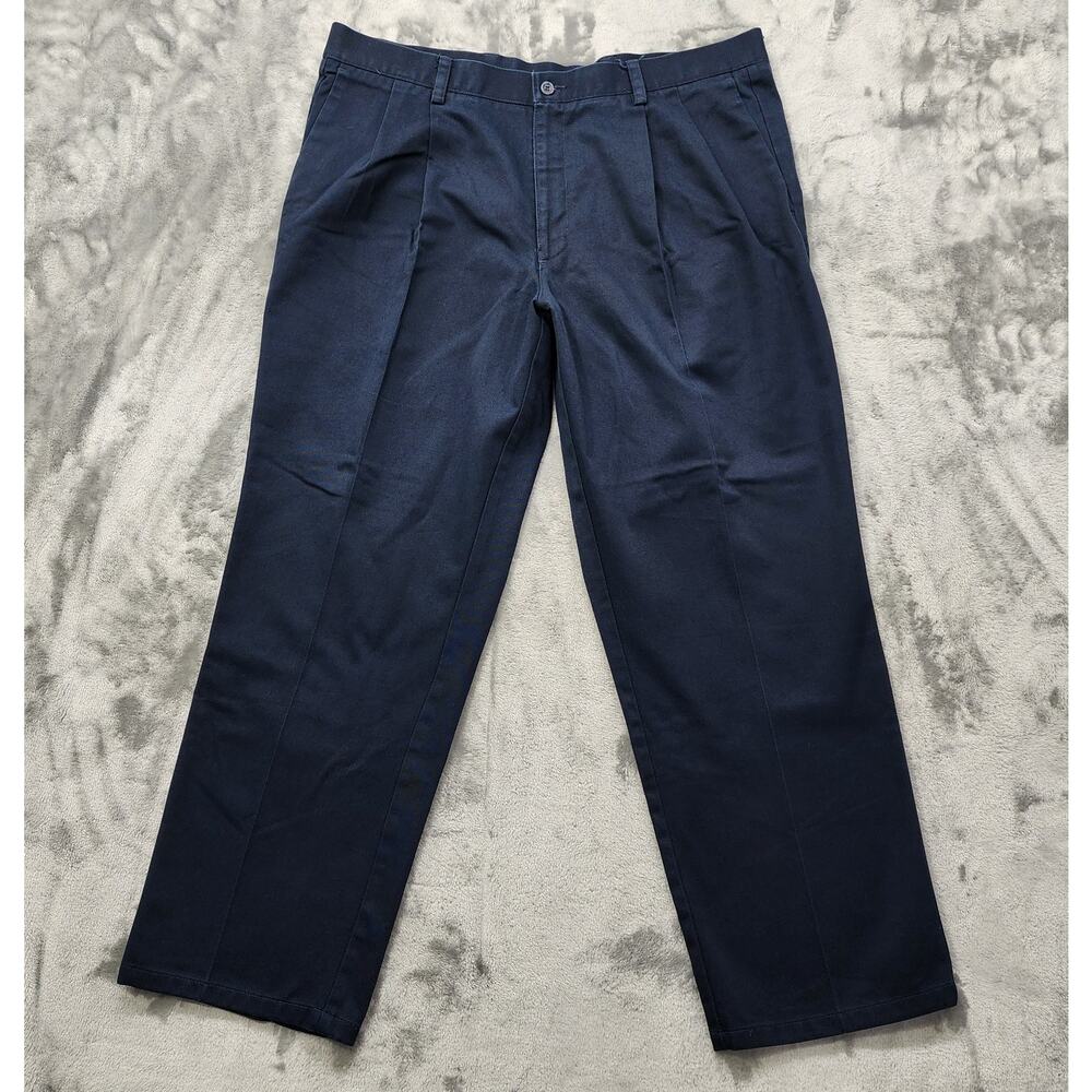 Vintage Dockers Pants Mens W38 L29 Blue Pleated Individual Fit Straight Office